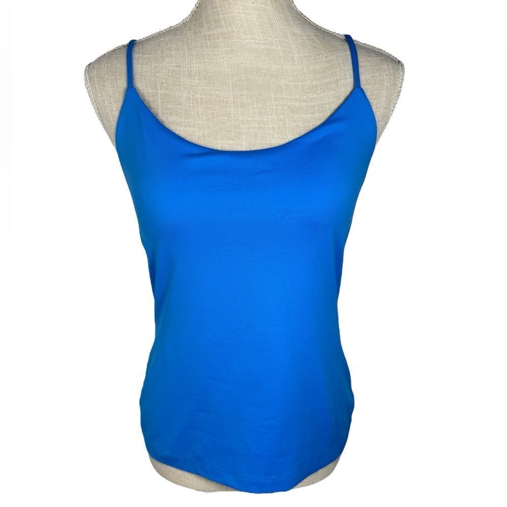 Judyp Royal Blue Shelf Bra Cami Tank Top